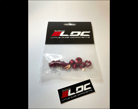 Red Chainring Bolts